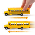 Simulation Alloy Pull Back School Bus Children's Inertia Toys Car Model Interactive Education Boy Gifts Toys Car Collection. 