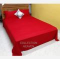 Premium Quality Solid Colour Bedsheet king size (8feet/7.5feet) with 2 pillows cover for Home decorations.