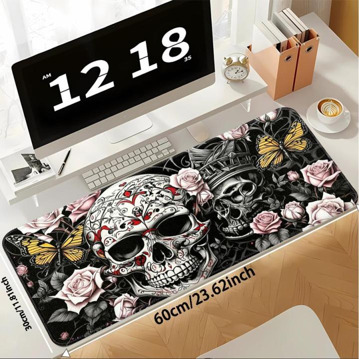 Flower Skull  Mouse Pad Desk accessories Computer Laptop Pad office Pad Keyboard Mouse Pad Game Console Pad