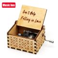 HOT Wooden Hand Crank Black Jurassic Park Music Box Children's Holiday s Christmas s New Year . 