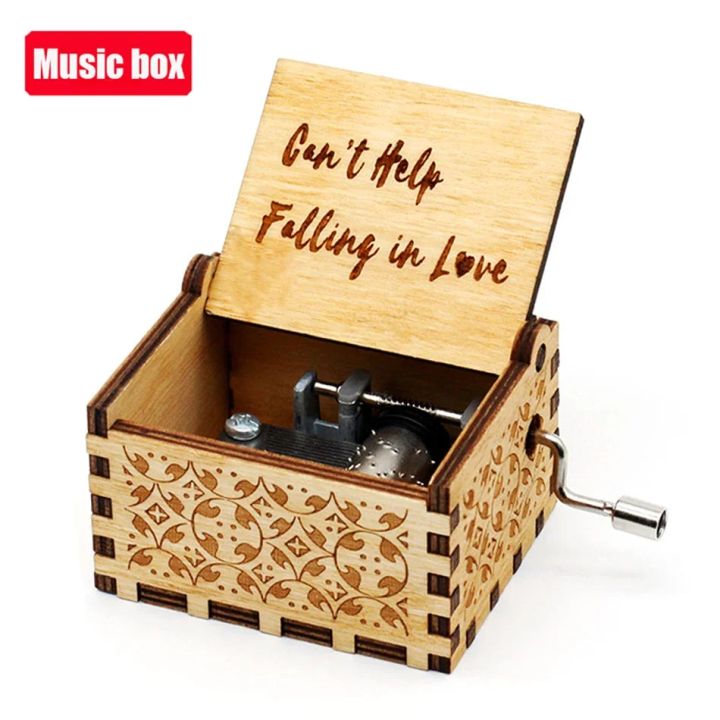 HOT%20Wooden%20Hand%20Crank%20Black%20Jurassic%20Park%20Music%20Box%20Children's%20Holiday%20s%20Christmas%20s%20New%20Year%20%20-%20Image%206