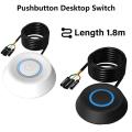 Computer Desktop Switch 1.8M LED Lights PC Motherboard External Start Power On/Off Button Extension Cable Startup Switch Office. 