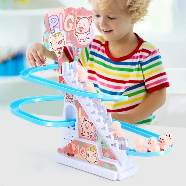 3/6PCS%20Racing%20Car%20Train%20Toy%20Sets%20Duck/Pig/Dinosaur/Penguin%20Climb%20Stairs%20Toy%20Roller%20Coaster%20Toy%203%20Years%20Kids%20for%20Slide%20Climbing%20-%20Image%203