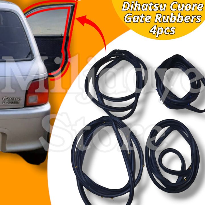 Dihatsu Cuore Door Rubber Gate Rubber Door Seals 4pcs For 4 doors EPDM Material