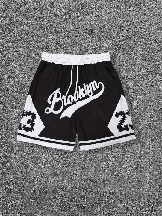 Summer Basketball Shorts Classic Retro Comfortable Print Shorts Fashion Athletic Breathable Outdoor Sports Training Shorts Moto