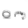 2x Stainless Steel Silver Non-Piercing Magnetic Bali Stud Earring For Men. 
