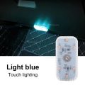 Mini 5V LED Touch Light - Wireless Car Interior Lighting with USB Charging Rechargeable for Roof Ceiling Reading Door Foot Trunk. 