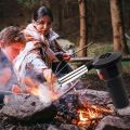 Portable Bellows Fire Handheld Air Blower Electricity Outdoor Camp Tools.