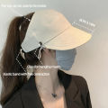 Spring and summer empty top duckbill cap women's baseball cap can hang mask outdoor sun hat thin quick drying sun hat. 