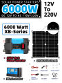 Complete Off-Grid 6000W Solar Power Kit+200W Foldable Solar Panel - Portable Power Station for Home Backup, RV Camping Car. 