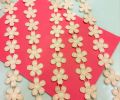 FASHION! (2 GAZ) TOP QUALITY MILKY FLOWERS DESIGNER LACE FOR WOMEN CLOTHES/Size 1.5 inch width. 