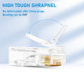 10/20/30/50Pcs Pass Through RJ45 Cat6/Cat5e Connectors Crystal End 8P8C Crimp UTP Standard Ethernet Network Modular Plug.