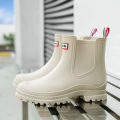 1 Pair of Women's Short Rain Boots, Pvc Non-Slip Water Shoes, Outdoor Waterproof Shoes, Fashionable Women's Water Boots. 