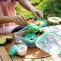 Portable Handle design Double layer Lunch box Compartment Bento Boxes Students Toddler Bento Containers Outdoor Salad Picnic box. 