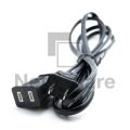 AC female extension cord 2 eyes female extender cable power cord 1.5m length. 