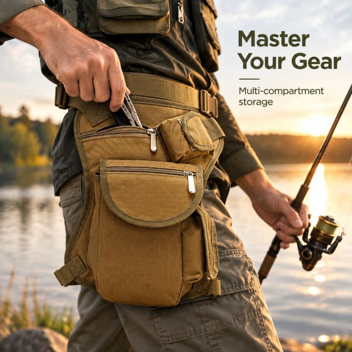 Motorcycle Drop Leg Bag Outdoor Multifunctional Hip Belt Waterproof Waist Bags Travel Cycling Hiking Portable Shoulder Body Bag