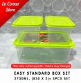 Plastic Easy Standard Box Set 2700ml, (830 X 2)= 3pcs Set. 