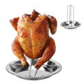 Roasting Chicken Grill Stand Roaster Rack with Tray Kitchen Outdoor BBQ Tools Stainless Steel Non-stick Grilled Chicken Plate. 
