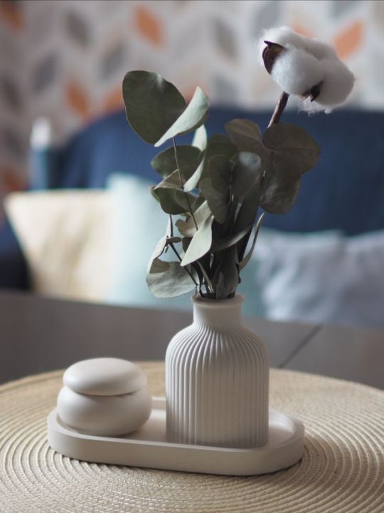 3%20Pc%20Trendy%20Decorative%20Trinket%20Set%20Vase/%20tray/pebble%20candle%20-%20Image%202