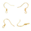 50Pcs/Box 925 Silver-Plated Gold Earring Hooks Kit With Earring Backs For DIY Jewelry Making Accessories. 