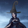 Halloween Witch Costume Headgear with Feather Rose Wizard Hat Decorative Props for Women Men Masquerade Party. 