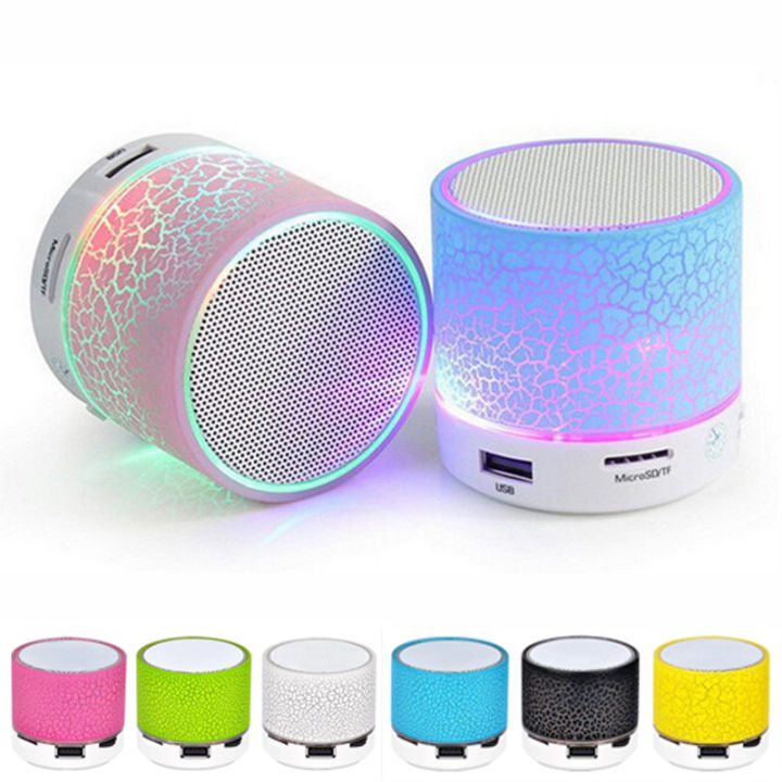 Mini Bluetooth Speaker Wireless Speaker Colorful LED TF Subwoofer ...
