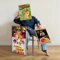 Cartoon Cow and Chicken Whitepaper Poster HD Quality Poster Wall Art Painting Study Room Wall Decor. 