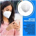 KN95 FACE MASK 5-Layer Filtration White Mask - Liquid and Dust Proof Face Protection - 10 Pack. 