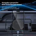 VIKEFON Magnetic Car Wireless Charger For iPhone 12 13 14 15 Pro Max Air Vent Car Phone Holder Stand Fast Car Charging.