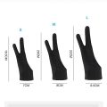 S/M/L Two-Finger Drawing Gloves Anti-touch Anti-fouling for Tablet Digital Board Touch Screen Oil Painting Office Art Supplies. 