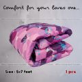 Comforter for Winter Semi double size Exclusive Comforter with full cotton fabric 60*84 inch European cube style (1pcs Box) White , Red , Pink , Blue.