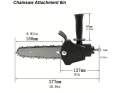 Chainsaw Adapter Electric Drill Converter Head Chain Saw Friewood Attachment Cutting Tree Woodworking Garden Pruning Tool. 