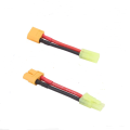 2Pcs XT60 Male Female to Deans Mini Tamiya XT30 EC3 MPX Tamiya Male Female Connector Adapter with 14awg 4cm wire for RC Battery. 