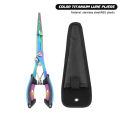 ✰✪Multifunctional Straight Nose Fishing Pliers Stainless Steel Color Titanium Open Ring Long Pliers For Fish Control Hook. 