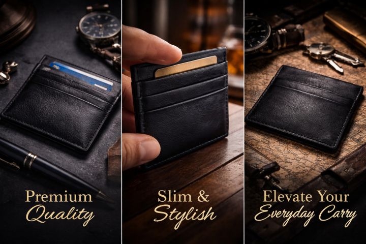 Retro Leather Credit Business Mini Card Wallet Convenient Man Women Smart Wallet Business Card Holder Cash Wallet Card Case