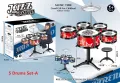 Jazz Drum Set for Kids 3 Drums / 5 Drums with Small Stool Drum Stick Set Music Instrument Educational Toys for Beginners Gifts. 