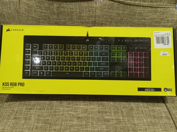 Corsair K55 Pro Keyboard Unused Like new Box Open Software Supported Full RGB