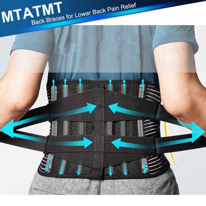 Back Braces for Lower Back Pain Relief with 6 Stays, Breathable Back