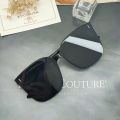 Fashion Korean Personality Ins Trend Black Square Frame UV400 Sunglasses for Unisex Street Sunglass. 