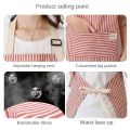 Kitchen Apron Fashionable Linen Striped Aprons For Restaurant Work Chef Waiter Adjustable Size Household Kitchen Cleaning Apron. 