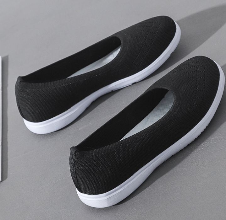 Breathable Flying Woven Shoes Casual Comfortable Washable Running Shoes Canvas Shoes for Womens