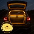 LED car trunk ambient light strip, easy to hide and install car decorative lights, DIY car styling accessories. 