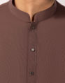 Junaid Jamshed Sticthed BROWN COTTON CASUAL MENS KAMEEZ SHALWAR For Men And Boys -Collection:2026- Designcode: JJKS-A-47575/S26/JJ9873-CL. 