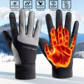Men Winter Outdoor Warm Full Finger Gloves Waterproof Anti-Slip Touch Screen Compatible Cycling Sports Gloves Thickened Warm. 