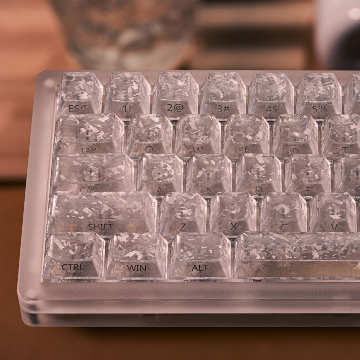 2027%20White%20Carbon%20Fiber%20Texture%20Keycaps%20Cherry%20Profile%20Transparent%20PC%20Side%20Print%20Keycaps%20sets%20For%20MX%20Cherry%20Mechanical%20Keyboard%20-%20Image%202