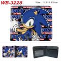 Sonic Peripheral Wallet Super Sonic Mouse Short Half-fold Card Holder Full Color Cartoon Anime Coin Purse Wallet. 