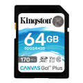 Kingston 64GB / 128GB SDXC Canvas Go Plus 170MB/s Read SDG3 Memory Card. 