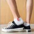 5 Pairs Men Short Socks With Versatile Letters High-Quality Breathable Boat Socks Low Chest Shallow Mouth Socks Men Casual Socks. 