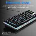 lAULA F3087 Mechanical Gaming Keyboard with RGB lRainbow Blacklit, ABS Keycaps, 87 Keys Anti-Ghosting Ergonomic USB Type-C Wired Computer Keyboards for Windows PC Blue Switch. 