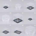 1Pc Storage Boxes Lids Gemstone Display Coin Clear Container Specimen Mini Square Cube Acrylic Case Rough Mineral Standard. 